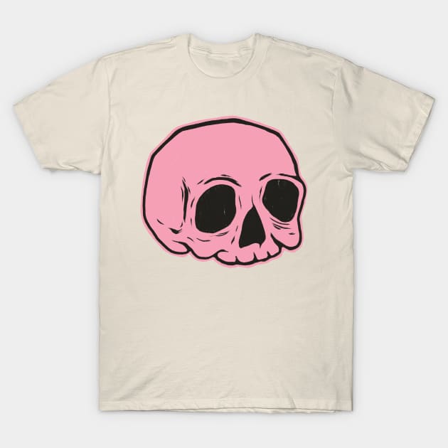 Classic Skull (PINK) T-Shirt by cecececececelia